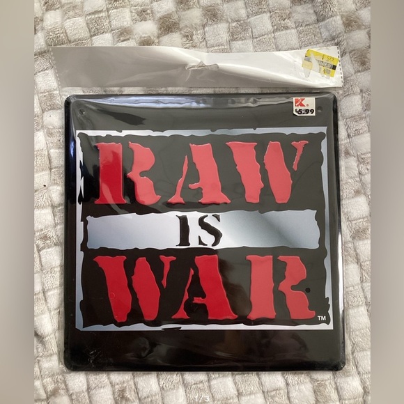 WWF 2001 RAW IS WAR Metal Sign